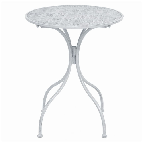 vidaXL 3 Piece Bistro Set Steel Greyish White by vidaXL