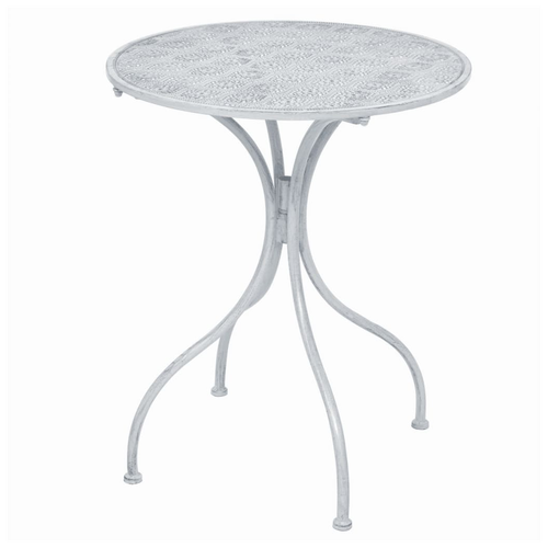 vidaXL 3 Piece Bistro Set Steel Greyish White by vidaXL