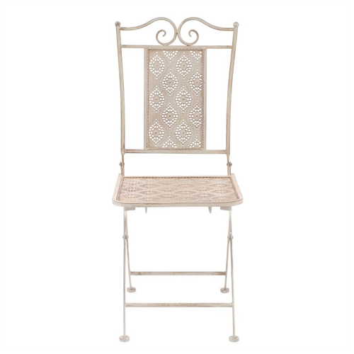vidaXL vidaXL 3 Piece Bistro Set Steel White - Bistro Sets
