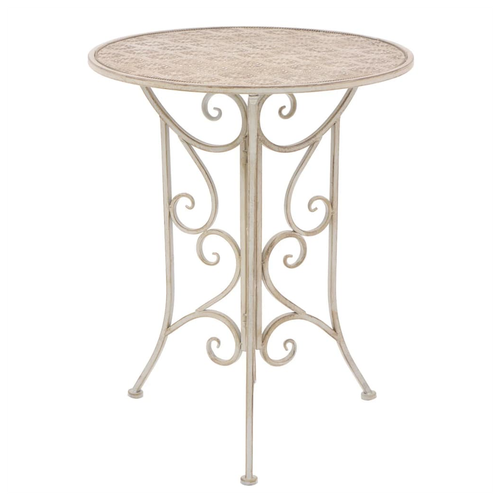 vidaXL vidaXL 3 Piece Bistro Set Steel White - Bistro Sets