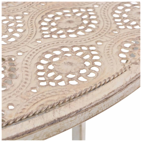 vidaXL vidaXL 3 Piece Bistro Set Steel White - Bistro Sets