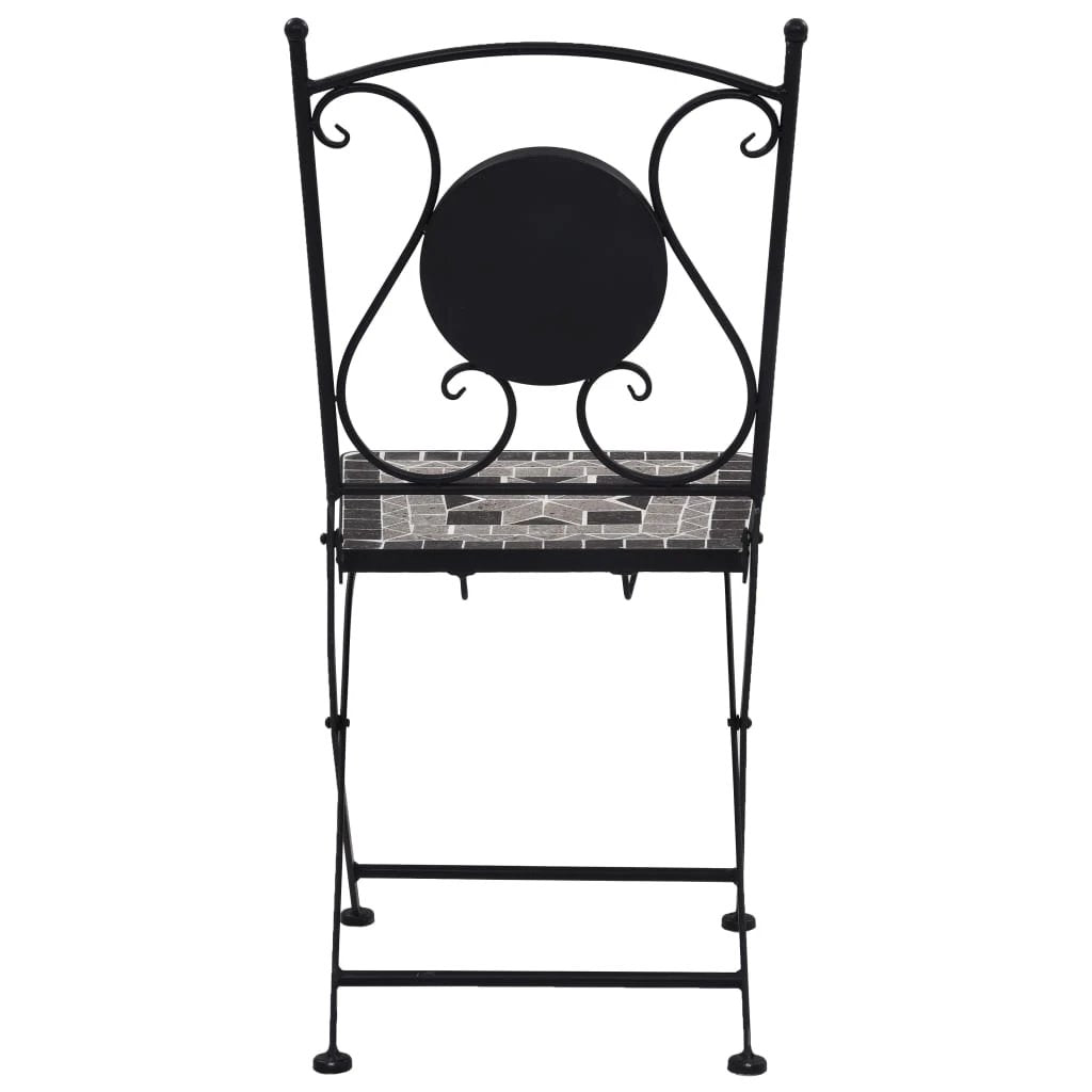 vidaXL Mosaic Bistro Chairs 2 pcs Brown Ceramic - Bistro Sets