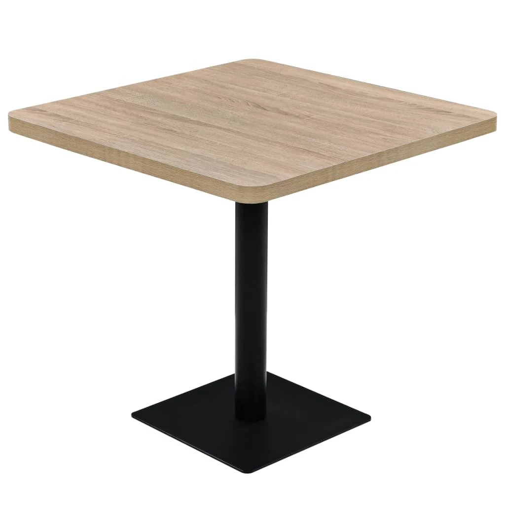 vidaXL Bistro Table MDF and Steel Round 60x75 cm Dark Ash - Bistro Sets