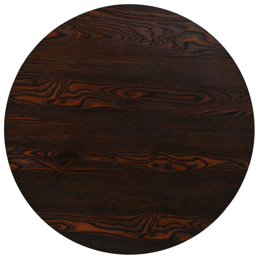 vidaXL Bistro Table MDF and Steel Round 60x75 cm Dark Ash by vidaXL