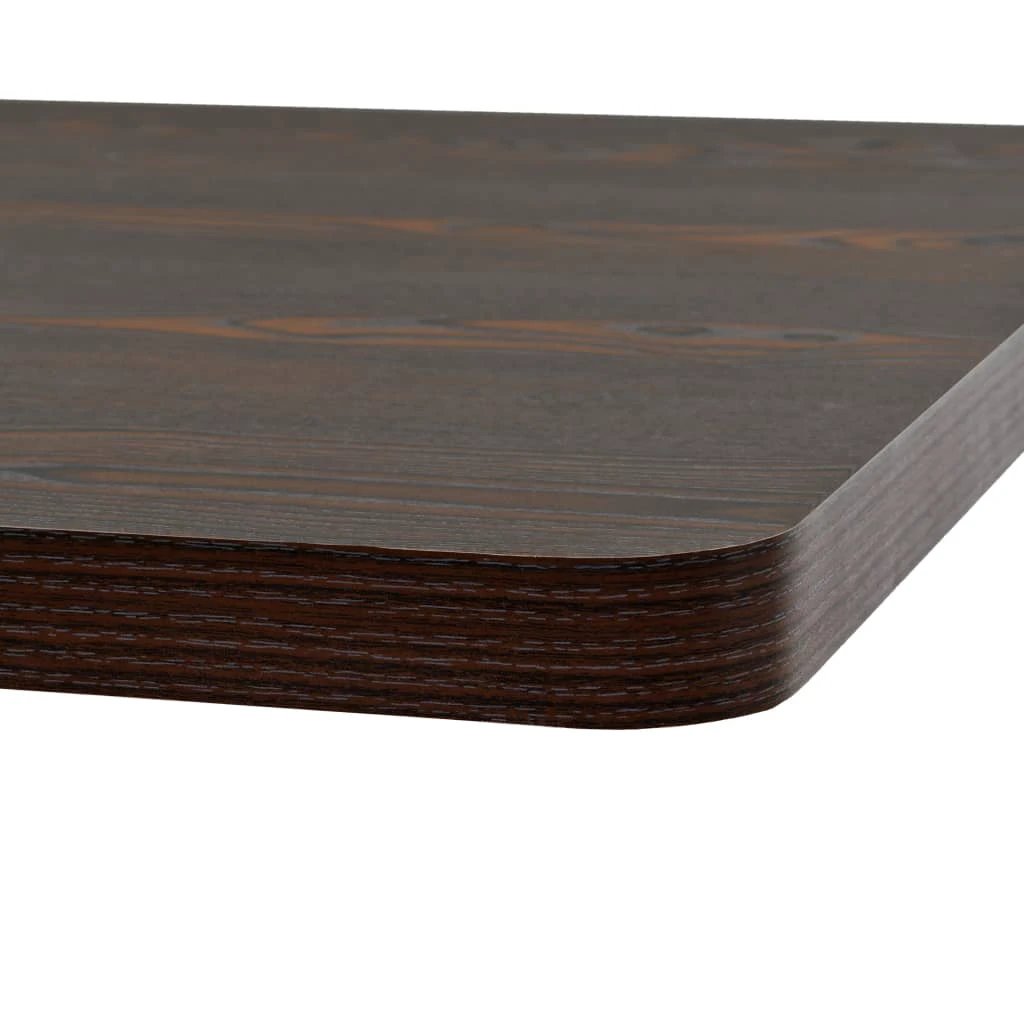 vidaXL Bistro Table MDF and Steel Round 60x75 cm Dark Ash by vidaXL