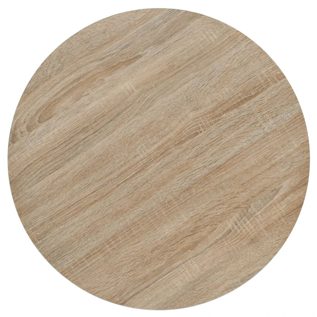 vidaXL Bistro Table MDF and Steel Round 60x75 cm Dark Ash by vidaXL