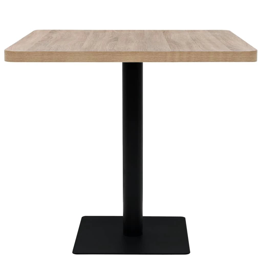 vidaXL Bistro Table MDF and Steel Round 60x75 cm Dark Ash - Bistro Sets