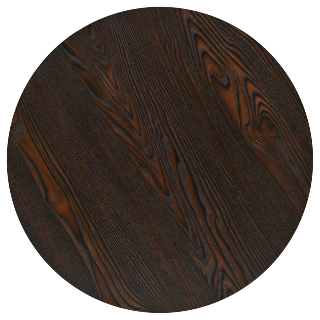 vidaXL Bistro Table MDF and Steel Round 60x75 cm Dark Ash - Bistro Sets