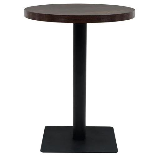 vidaXL Bistro Table MDF and Steel Round 60x75 cm Dark Ash by vidaXL