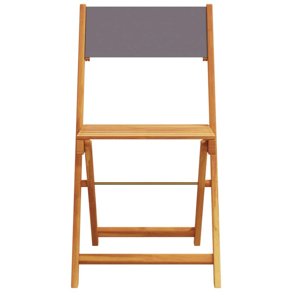 vidaXL Bistro Chairs 2 pcs Cream White Solid Wood Acacia and Fabric - Bistro Sets