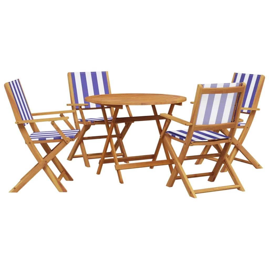 vidaXL 3 Piece Bistro Set Cream White Fabric and Solid Wood by vidaXL