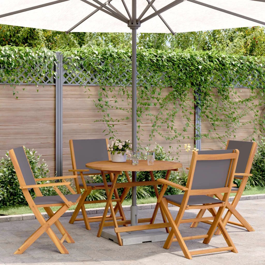 vidaXL vidaXL 3 Piece Bistro Set Cream White Fabric and Solid Wood - Bistro Sets