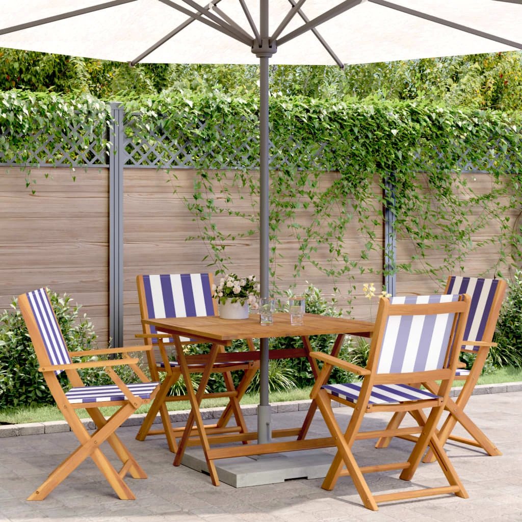 vidaXL 3 Piece Bistro Set Cream White Fabric and Solid Wood by vidaXL