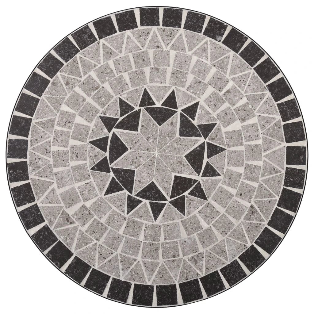 vidaXL 3 Piece Mosaic Bistro Set Ceramic Tile Terracotta - Bistro Sets