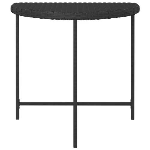 vidaXL Garden Table Black 100x50x75 cm Poly Rattan by vidaXL