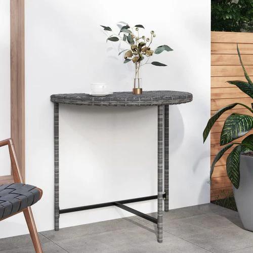 vidaXL Garden Table Black 100x50x75 cm Poly Rattan by vidaXL