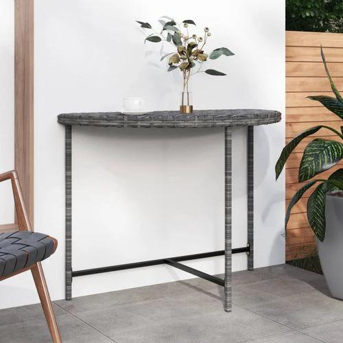 vidaXL Garden Table Black 100x50x75 cm Poly Rattan by vidaXL