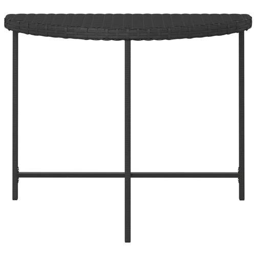 vidaXL Garden Table Black 100x50x75 cm Poly Rattan - from vidaXL