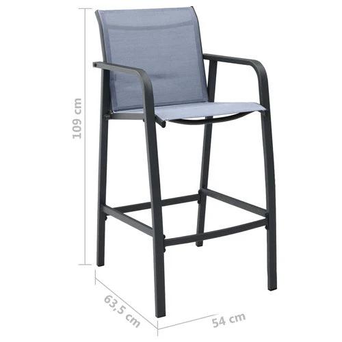 vidaXL vidaXL 3 Piece Garden Bar Set Black -