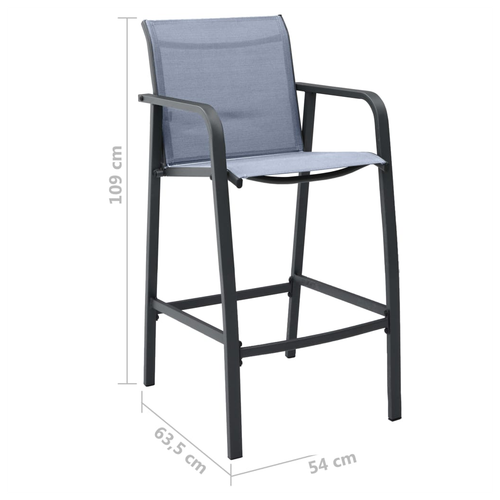 vidaXL vidaXL 3 Piece Garden Bar Set Black -