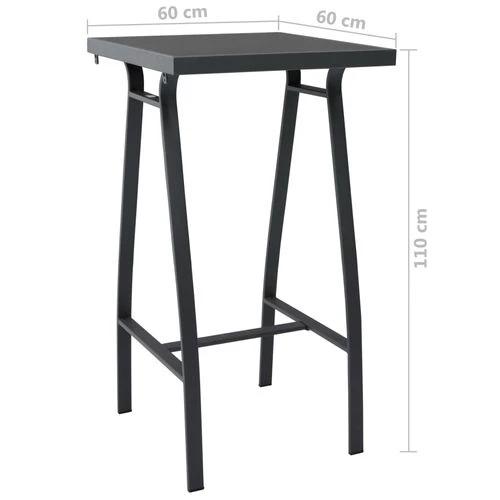 vidaXL vidaXL 3 Piece Garden Bar Set Black -