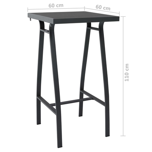 vidaXL vidaXL 3 Piece Garden Bar Set Black -