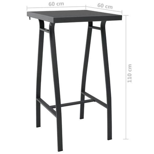 vidaXL 3 Piece Garden Bar Set Black by vidaXL