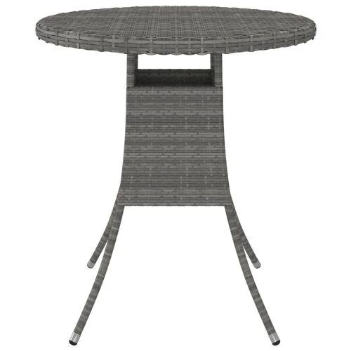 Garden Table Black 70x70x73 cm Poly Rattan by vidaXL