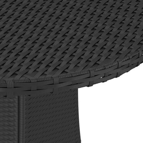 Garden Table Black 70x70x73 cm Poly Rattan by vidaXL