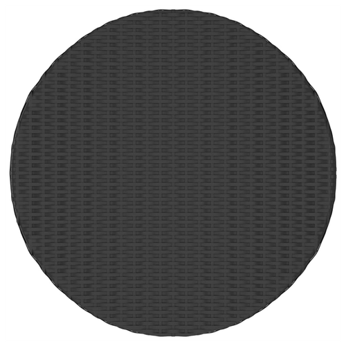Garden Table Black 70x70x73 cm Poly Rattan by vidaXL