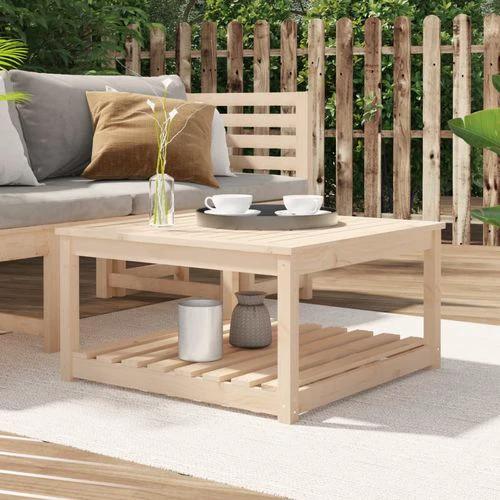 vidaXL Garden Table 82.5x50.5x45 cm Solid Wood Pine by vidaXL