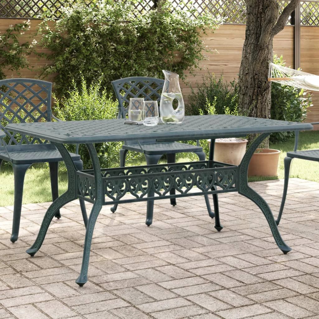 vidaXL Garden Table Bronze 150x90x72 cm Cast Aluminium -