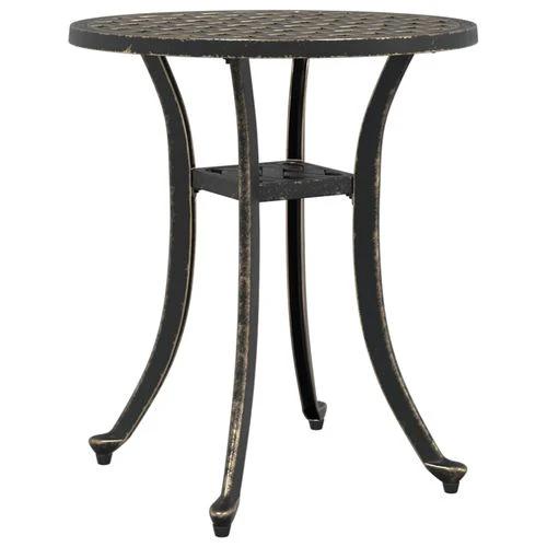 vidaXL Garden Table Bronze Ø48x53 cm Cast Aluminium by vidaXL