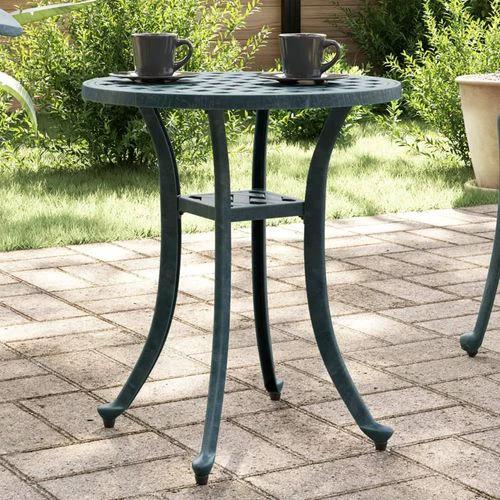 vidaXL Garden Table Bronze Ø48x53 cm Cast Aluminium -