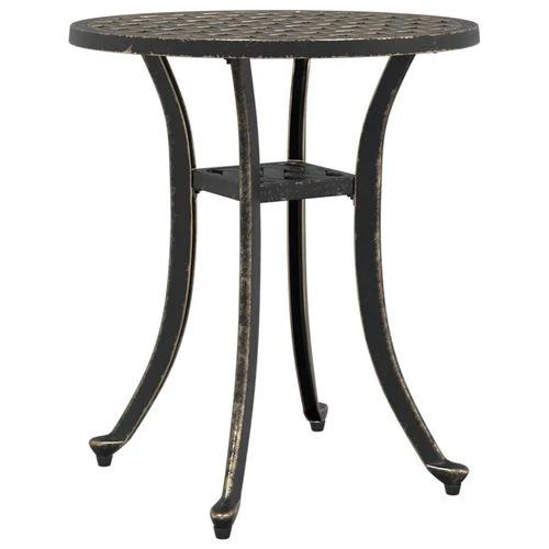 vidaXL Garden Table Bronze Ø48x53 cm Cast Aluminium -