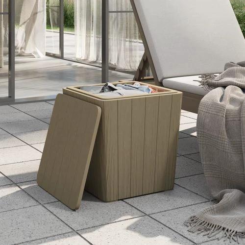vidaXL vidaXL Garden Table with Removable Lid Black Polypropylene -