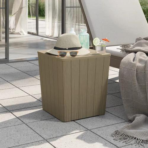 vidaXL vidaXL Garden Table with Removable Lid Black Polypropylene -