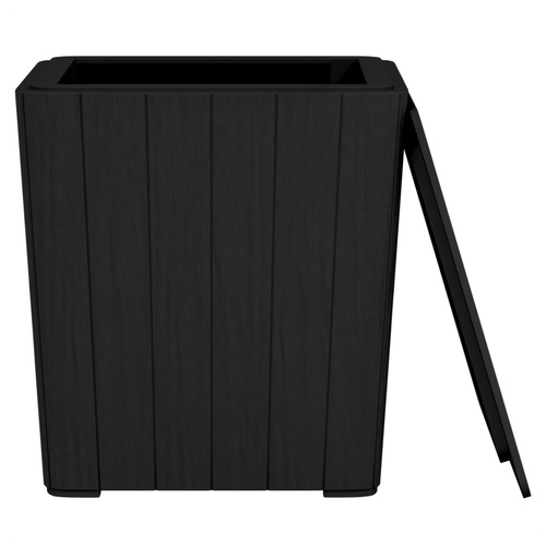 vidaXL vidaXL Garden Table with Removable Lid Black Polypropylene -