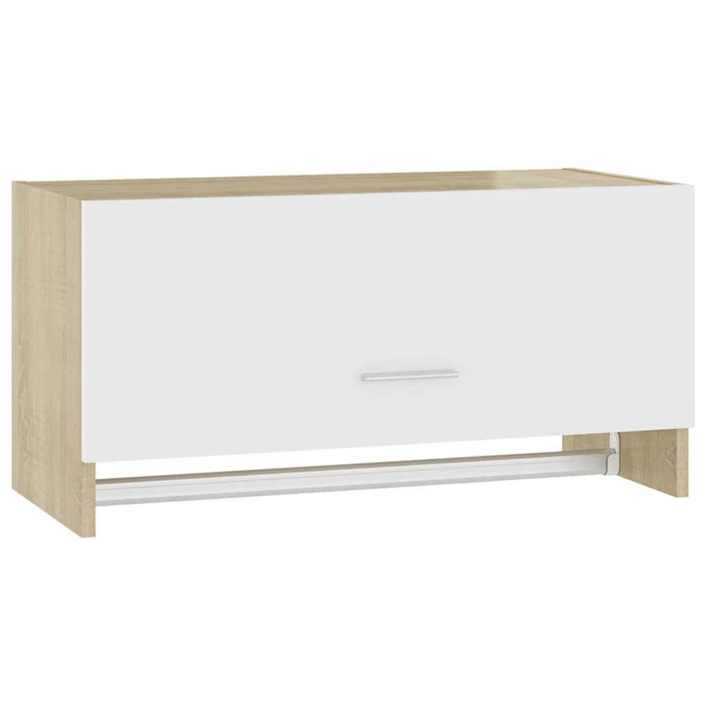 vidaXL Wardrobe White 70x32.5x35 cm Engineered Wood -