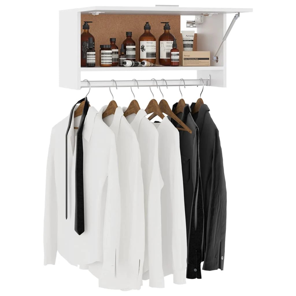 vidaXL Wardrobe White 70x32.5x35 cm Engineered Wood by vidaXL