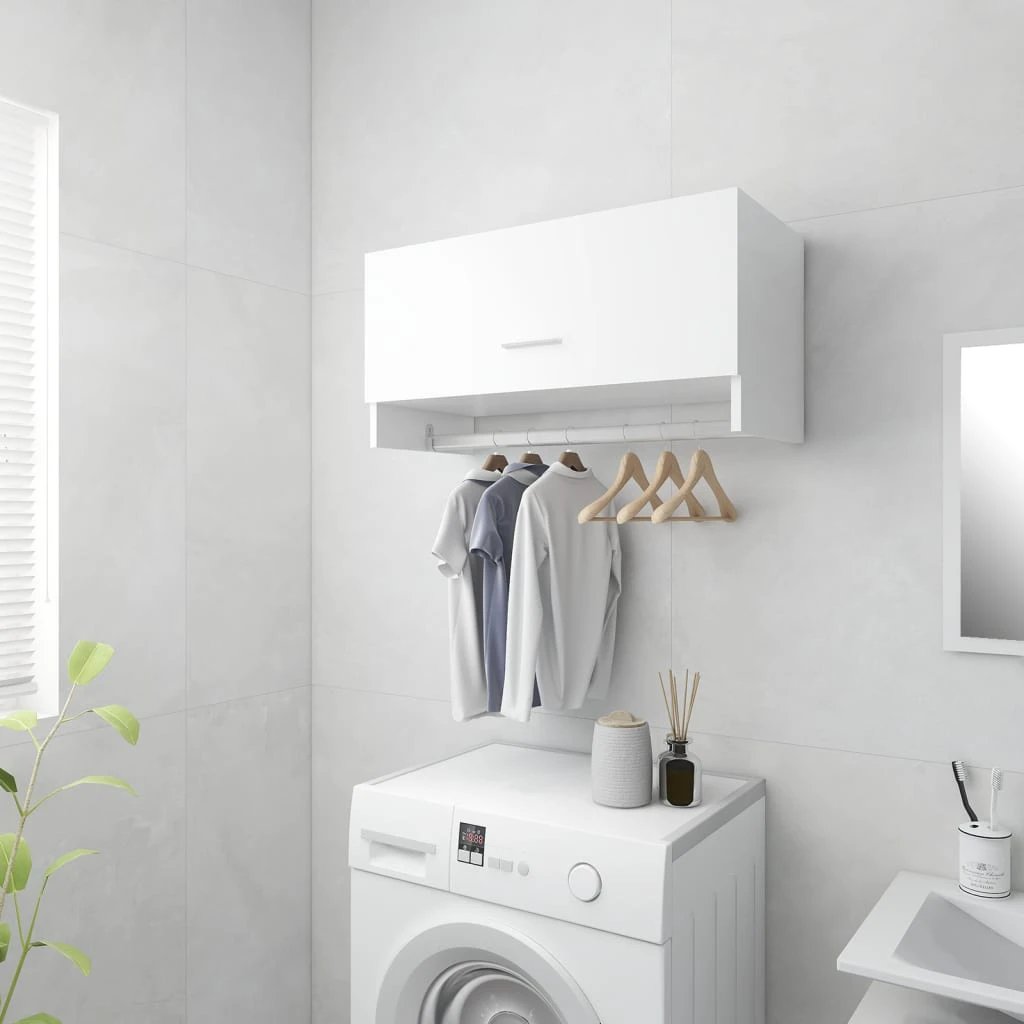 vidaXL Wardrobe White 70x32.5x35 cm Engineered Wood by vidaXL