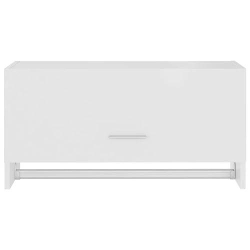 vidaXL Wardrobe White 70x32.5x35 cm Engineered Wood by vidaXL