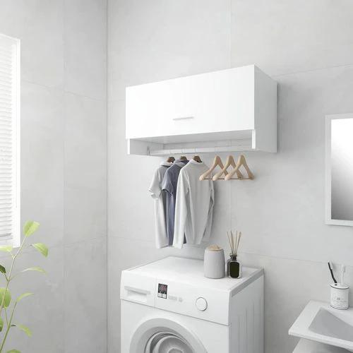 vidaXL Wardrobe White 70x32.5x35 cm Engineered Wood by vidaXL