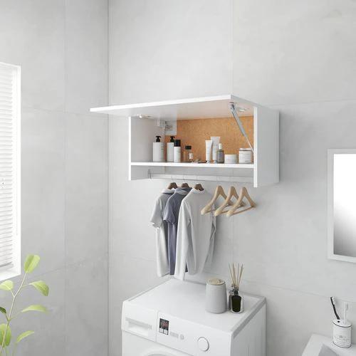 vidaXL Wardrobe White 70x32.5x35 cm Engineered Wood by vidaXL