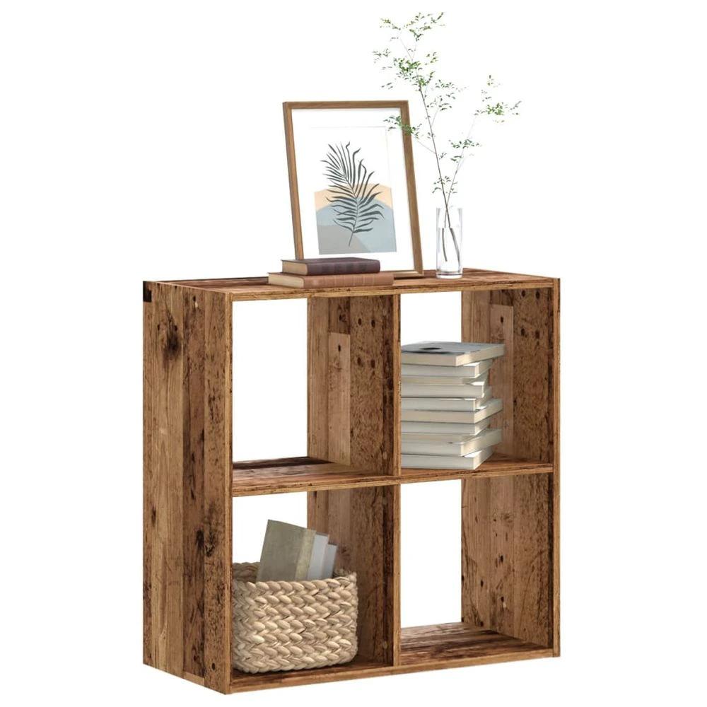 Bookcase White 102x32x102 cm vidaXL Engineered Wood by vidaXL