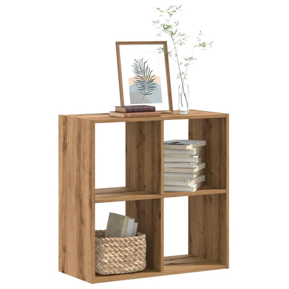 Bookcase White 102x32x102 cm vidaXL Engineered Wood by vidaXL