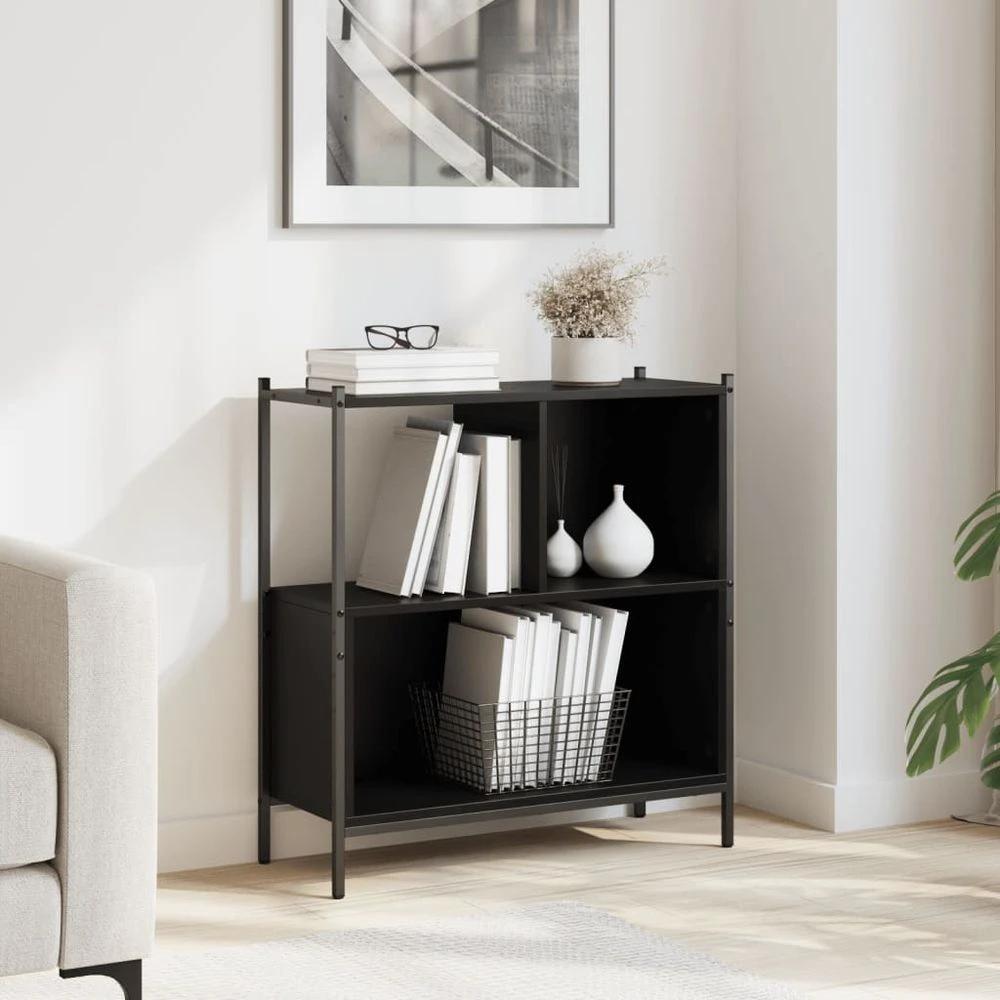 vidaXL Bookcase Black 72x28x77.5 cm vidaXL Engineered Wood - Uncategorized Bookcase