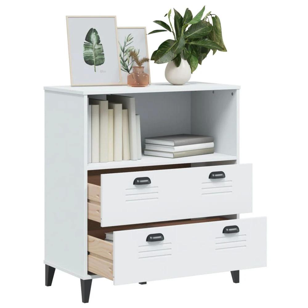Bookcase VIKEN White 80x40x90 cm vidaXL Engineered Wood by vidaXL