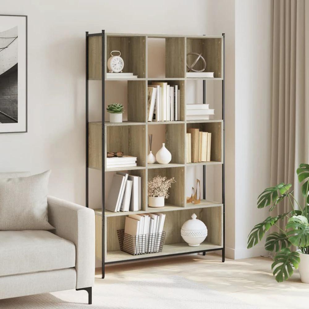 Bookcase Black 102x28x172 cm Engineered Wood vidaXL by vidaXL
