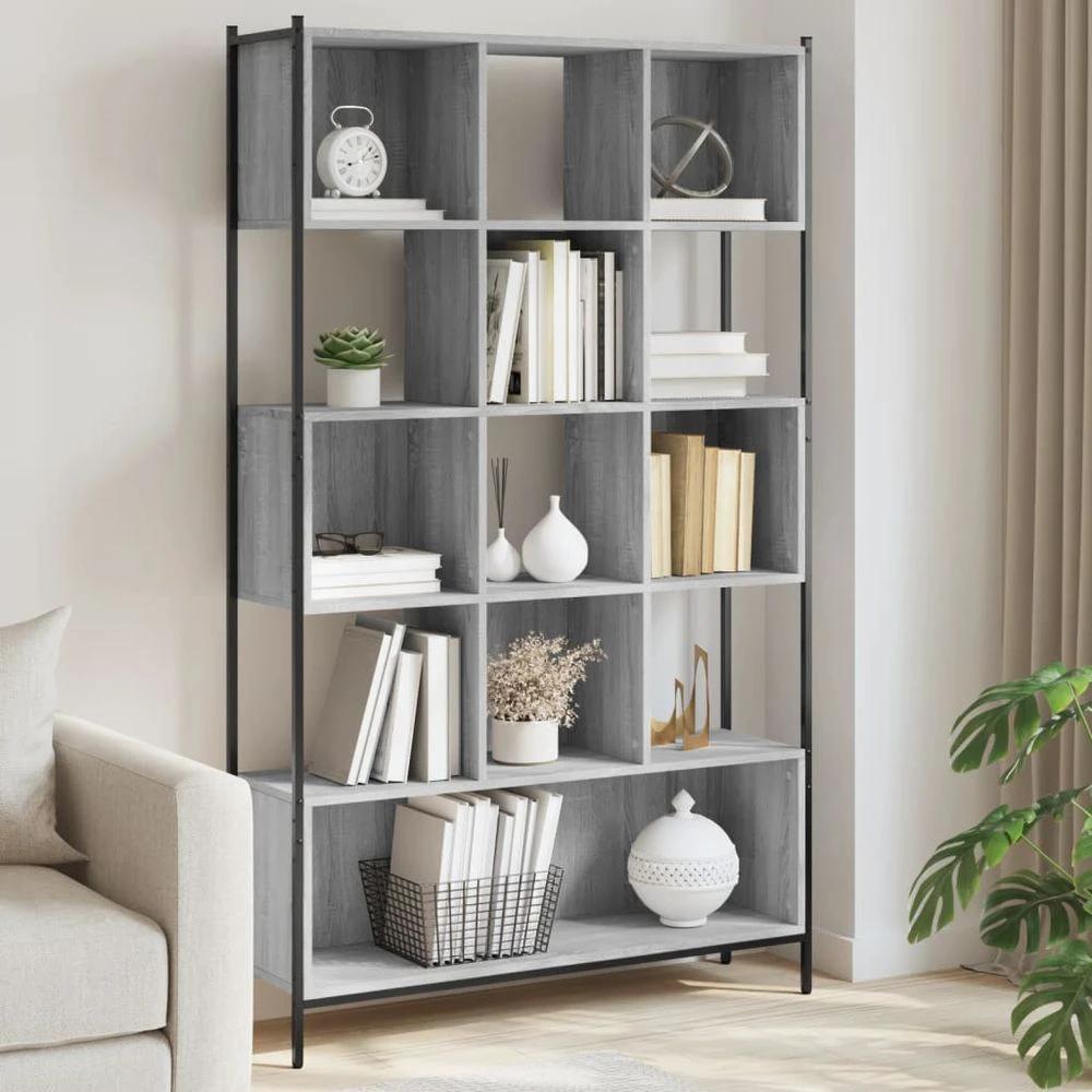 Bookcase Black 102x28x172 cm Engineered Wood vidaXL by vidaXL